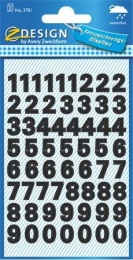 Matrica, számok, 0-9, AVERY ZWECKFORM, fekete, 120 matrica/csomag