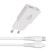 Hálózati töltő + USB-C - Lightning (Apple) kábel,  AVAX "CH6414", fehér